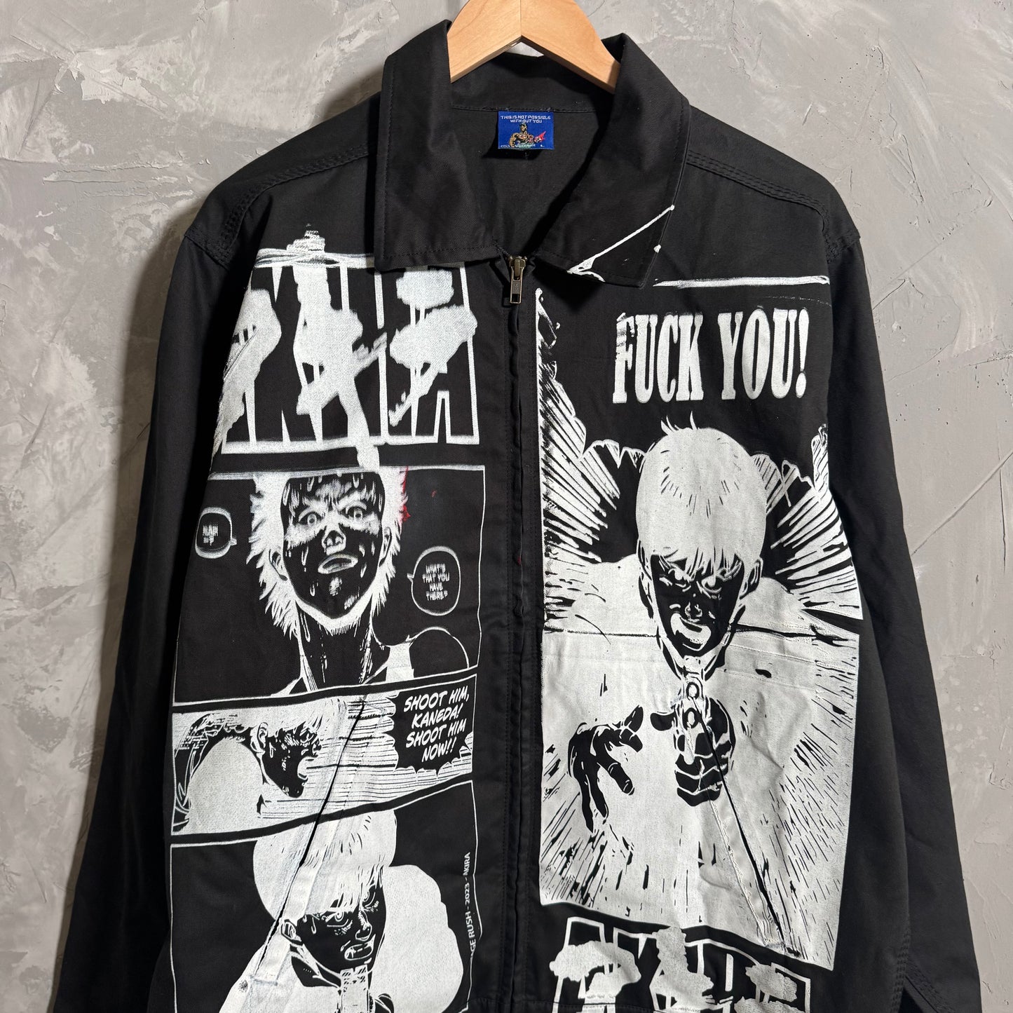 Single sided zip up jacket large