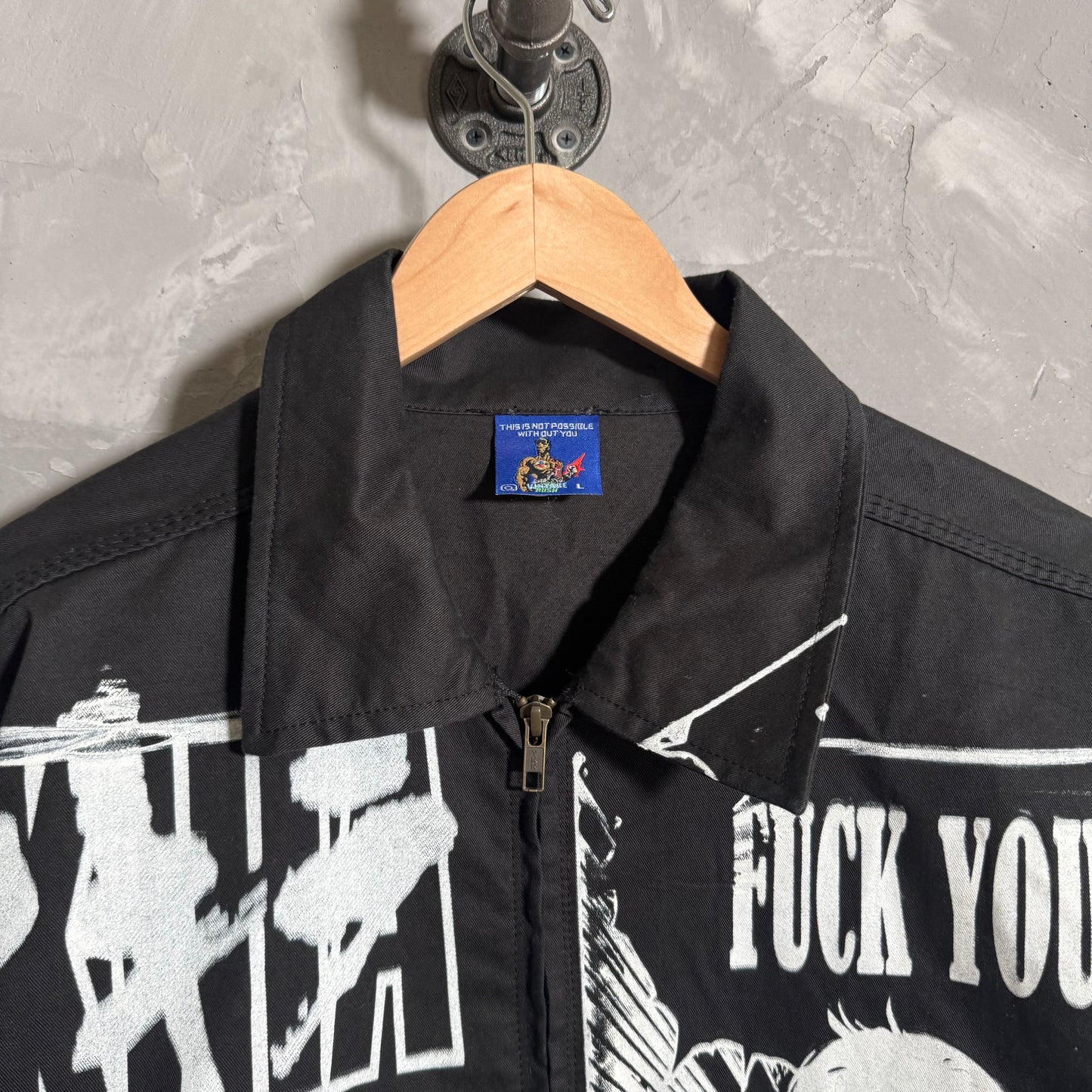 Single sided zip up jacket large